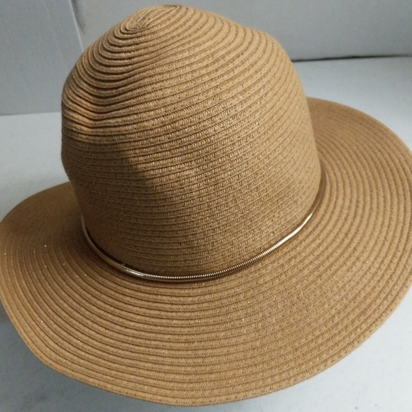 Chico's Women's Floppy Hat Fedora Packable Shapable Straw Glitter Accent - Picture 5 of 9